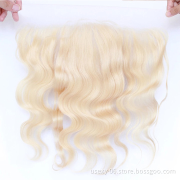 613 13X4 13 X 6 Pre Plucked Blonde Closure Burmese Full Swiss Lace Frontal Vendors